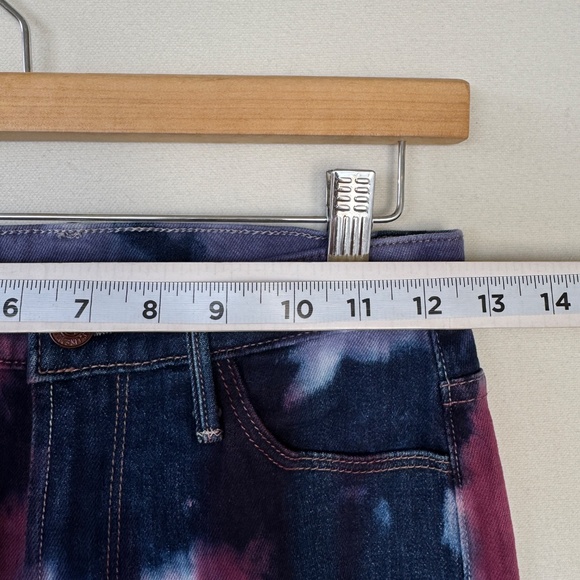 Mother Tie Dye Womens Jeans Sz 24 Slim Straight High Rise Casual Designer Luxury - Picture 5 of 12